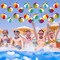 60-Pack Beach Ball Party Swirl Decorations – Summer Pool Ceiling Hanging Foil Swirls with Beach Cutouts for Birthday Parties, Indoor & Outdoor Decor, Party Favors